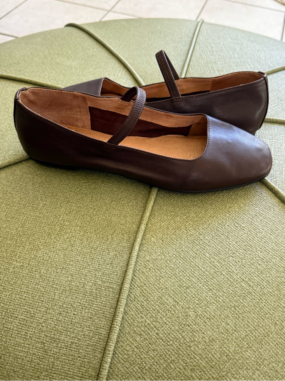 Madewell Greta Mary Jane Ballet Flats SoSoft Leather 7.5 Coffee Bean Brown - Picture 10 of 10